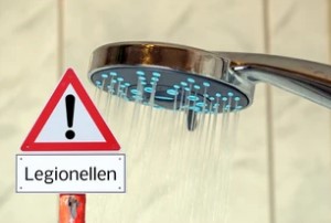 Legionellen Sign with Shower