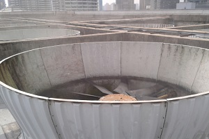 cooling tower at roof top of the building