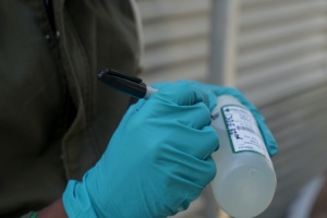 testing for Legionella Compliance Services with a sample