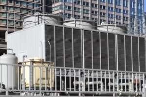 cooling tower water treatment on building top