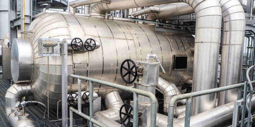 steam boiler in factory