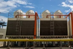 cooling towers in data center building