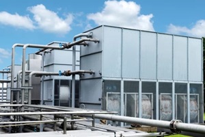 cooling water tower, chilled water, cooling tower, chill water, industrial, blow, blower, blowing, build, cold, condenser