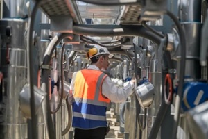 engineer inspecting building boiler room